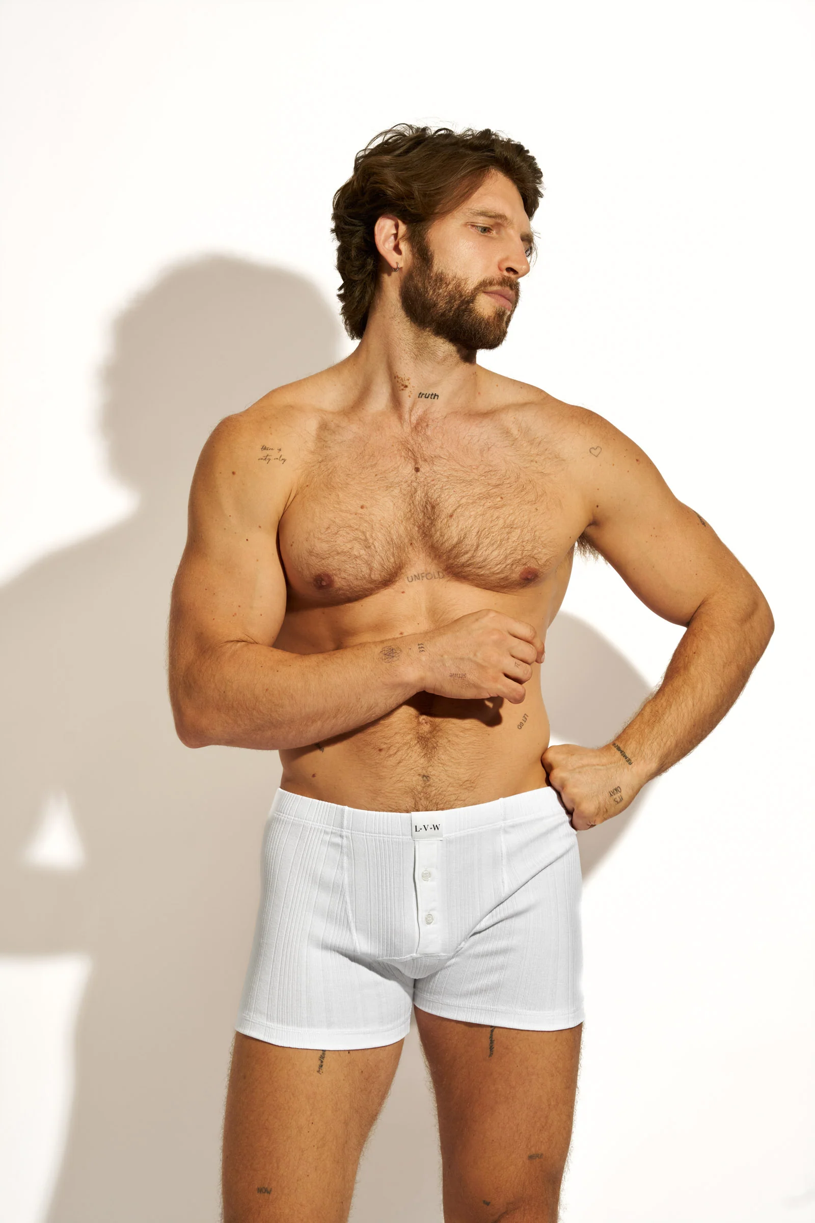 ESSENTIAL EXCLUSIVE BOXER BRIEF BUTTONS - WHITE - Image 13