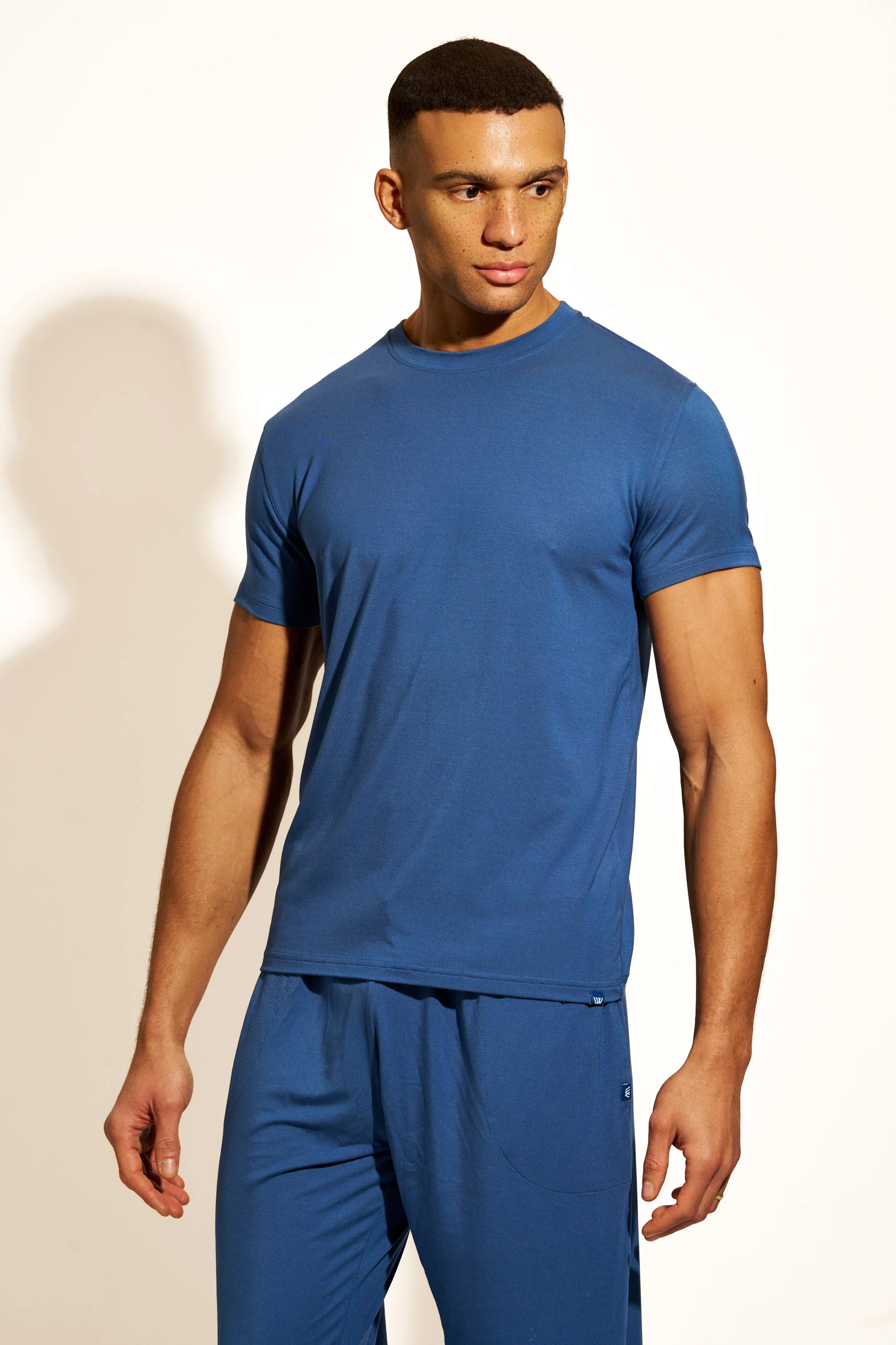 PREMIUM LOUNGEWEAR T-SHIRT - NAVY BLUE - Image 3