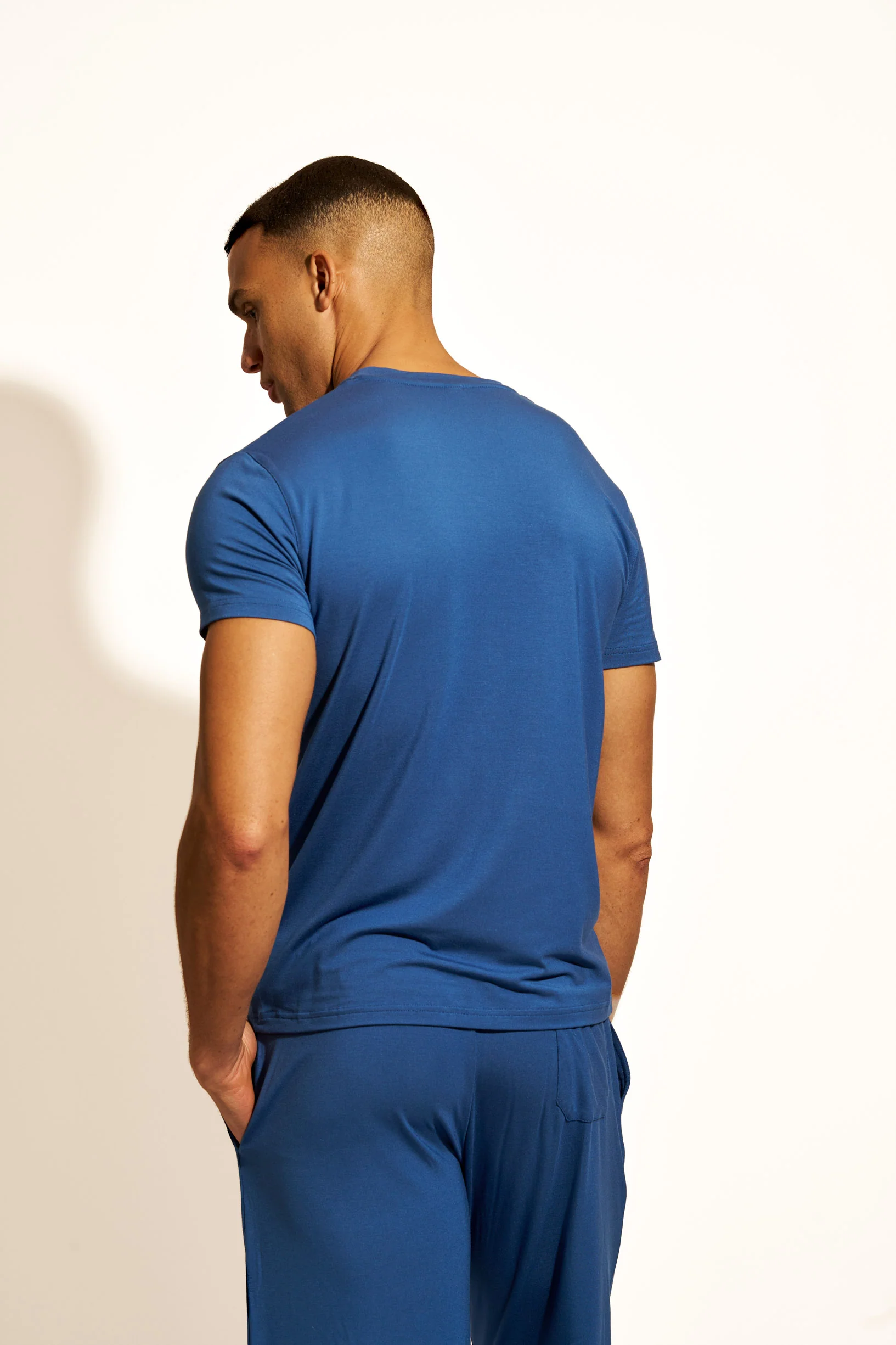 PREMIUM LOUNGEWEAR T-SHIRT - NAVY BLUE - Image 7