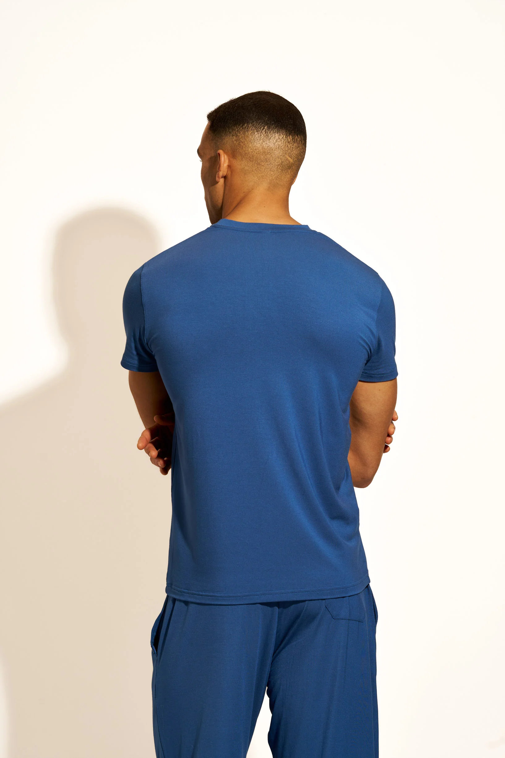 PREMIUM LOUNGEWEAR T-SHIRT - NAVY BLUE - Image 8