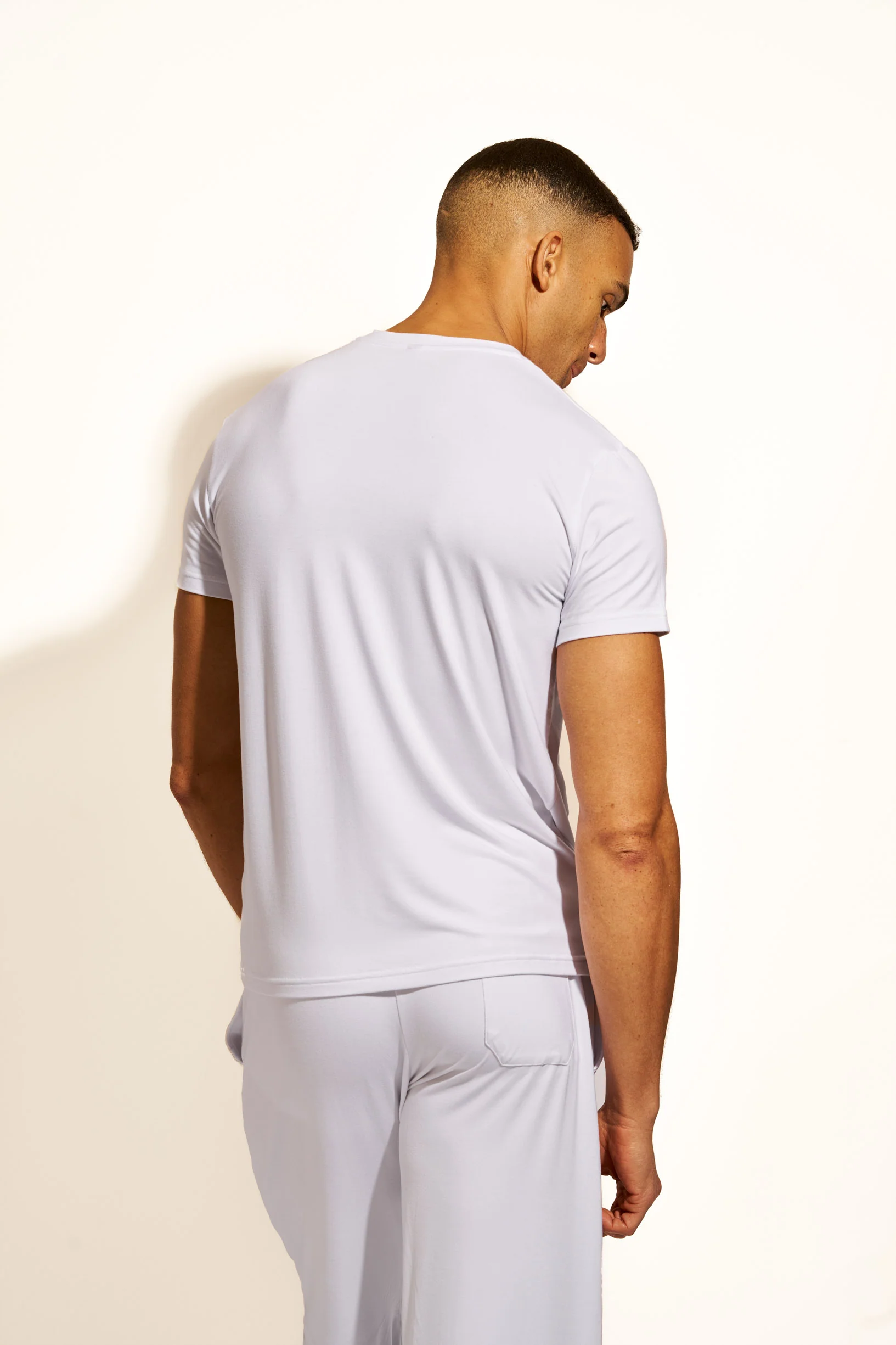 PREMIUM LOUNGEWEAR T-SHIRT - WHITE - Image 7