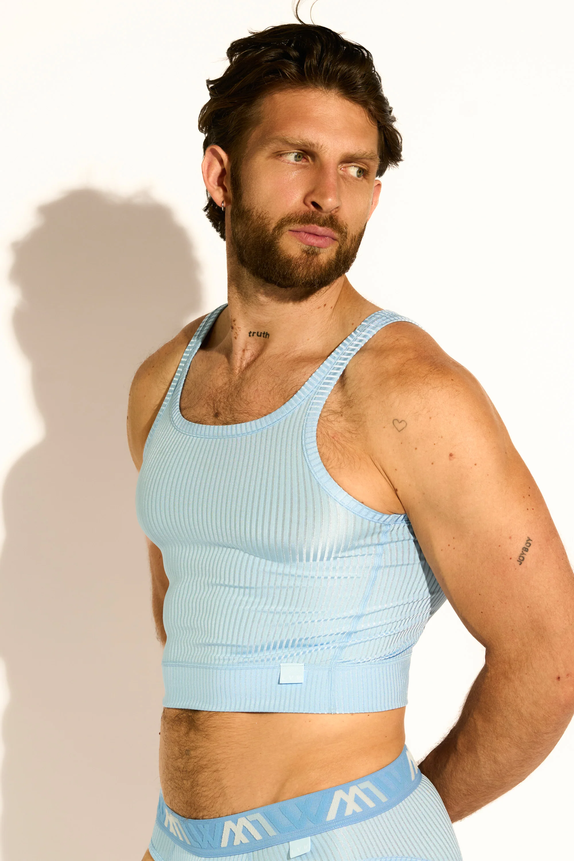 SIGNATURE EXCLUSIVE TANK TOP CROPPED - BABY BLUE - Image 4