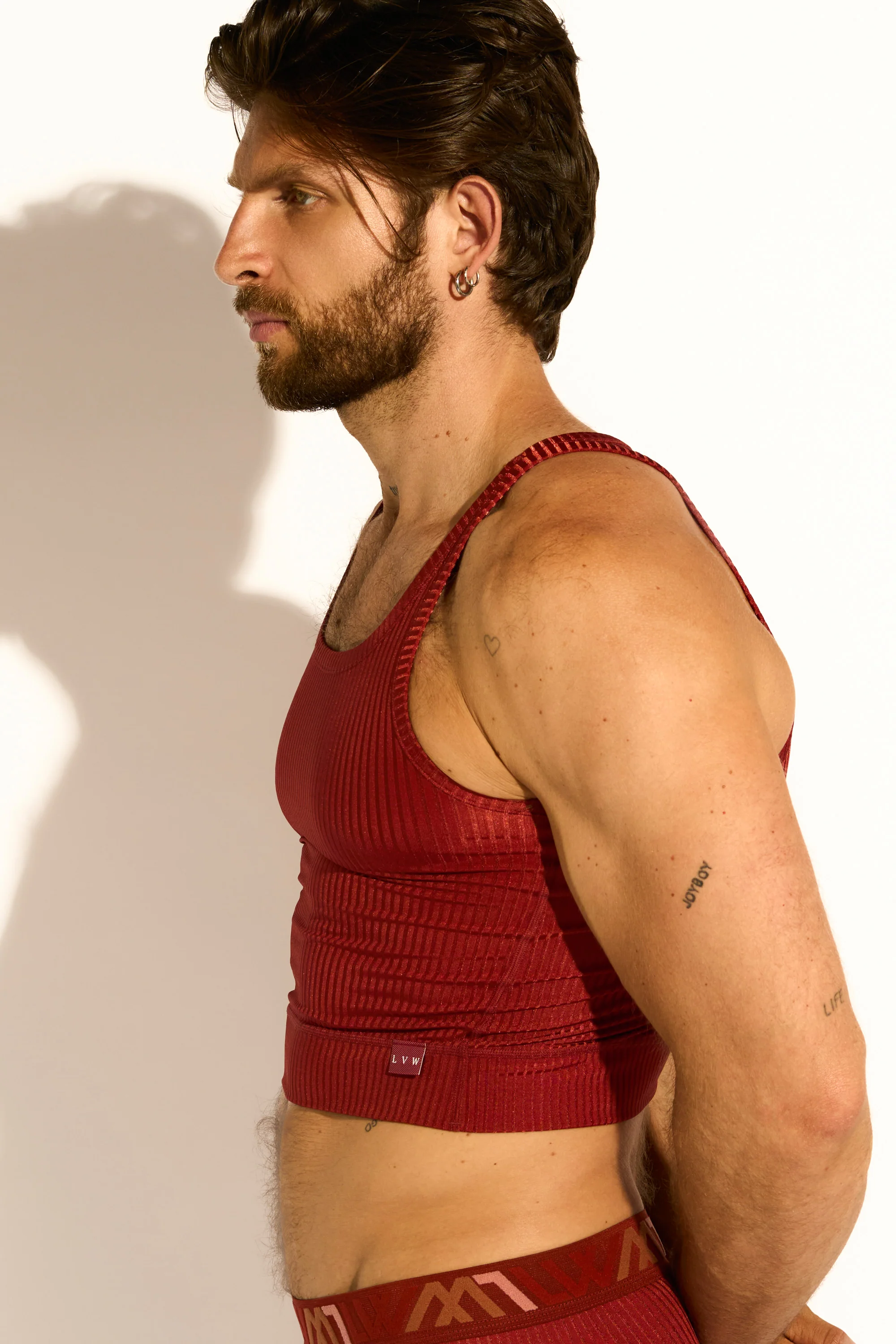 SIGNATURE EXCLUSIVE TANK TOP CROPPED - BURGUNDY - Image 5