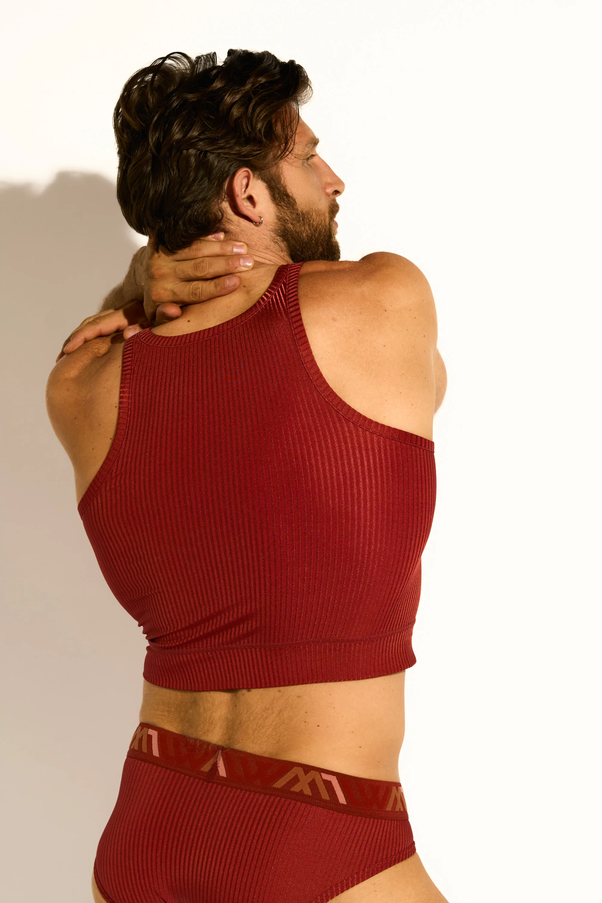 SIGNATURE EXCLUSIVE TANK TOP CROPPED - BURGUNDY - Image 8